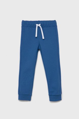 Detské bavlnené nohavice United Colors of Benetton s potlačou