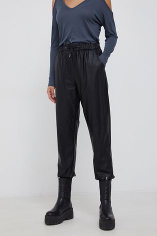 Pepe Jeans Spodnie Berry damskie kolor czarny joggery high waist