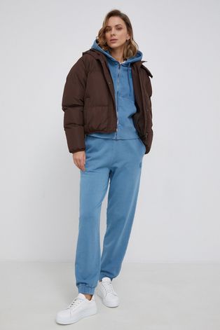 Pamučne hlače Pepe Jeans Audrey za žene, boja: plava