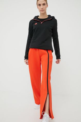 adidas by Stella McCartney melegítőnadrág narancssárga, női, nyomott mintás