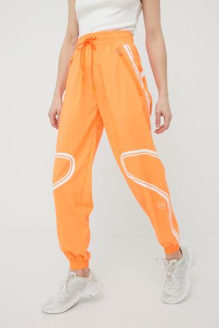 Hlače za trening adidas by Stella McCartney Truepace za žene, boja: narančasta, s tiskom