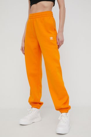 adidas Originals spodnie dresowe Adicolor damskie kolor pomarańczowy gładkie