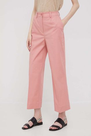 Παντελόνι Sisley χρώμα: ροζ,