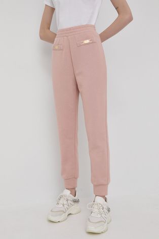 Elisabetta Franchi nadrág rózsaszín, női, sima