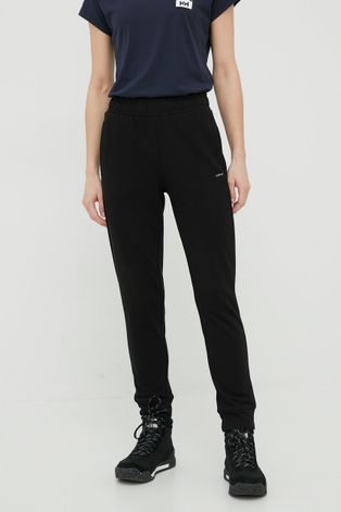 Спортен панталон Outhorn дамско в черно с изчистен дизайн