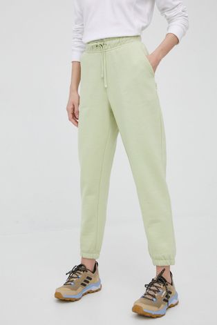 Спортивні штани Outhorn жіночі колір зелений однотонні