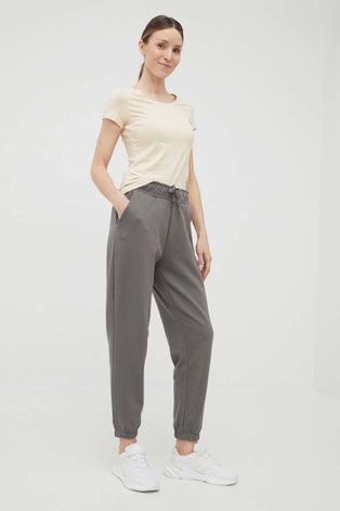Outhorn pantaloni de trening femei, culoarea gri, neted
