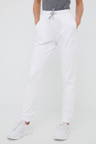 Nohavice CMP dámske, biela farba, jednofarebné