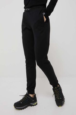 Nohavice CMP dámske, čierna farba, jednofarebné