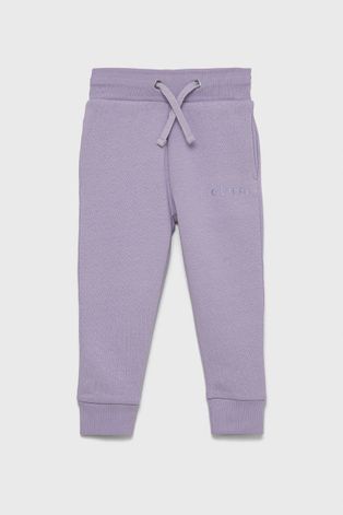 Детские брюки Guess цвет фиолетовый меланж