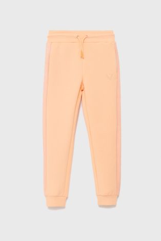 Детские брюки Guess цвет оранжевый однотонные