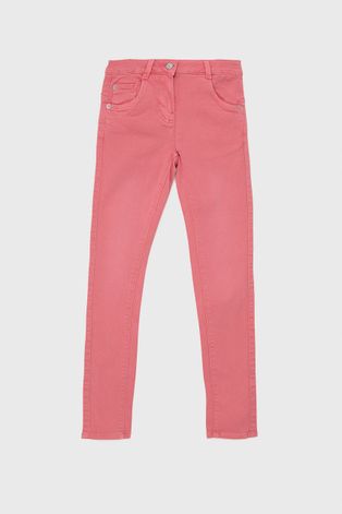 Tom Tailor spodnie dziecięce kolor różowy gładkie