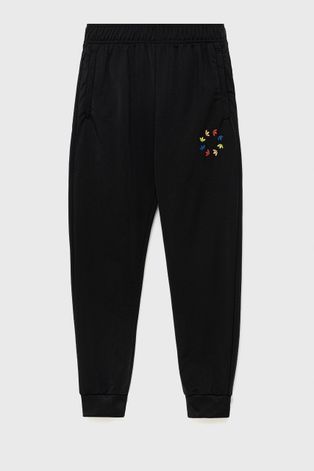 adidas Originals spodnie dziecięce HB9468 kolor czarny z nadrukiem