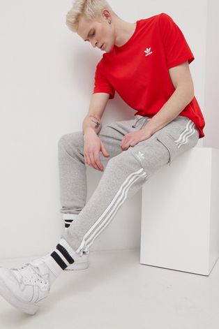 Штани adidas Originals Adicolor чоловічі колір сірий гладке
