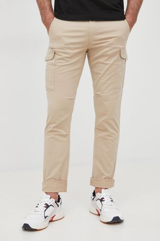 Παντελόνι Woolrich ανδρικός, χρώμα: μπεζ