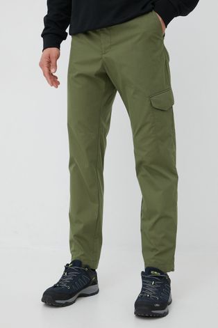Jack Wolfskin pantaloni de exterior Lakeside Trip barbati, culoarea verde, drept