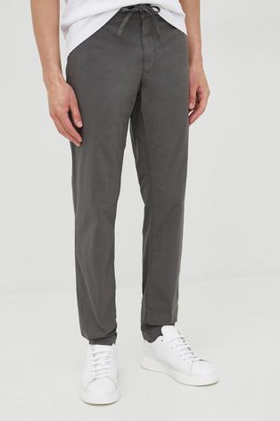 Панталони Aeronautica Militare мъжко в сиво със стандартна кройка