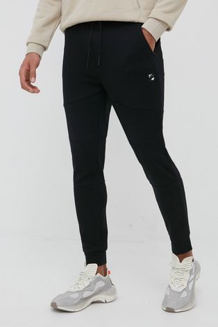 Спортивні штани 4F чоловічі колір чорний однотонні