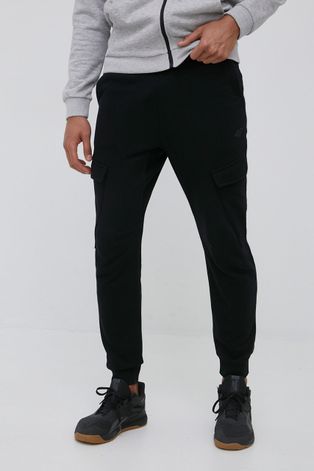 Спортивні штани 4F чоловічі колір чорний однотонні