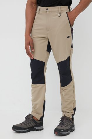 4F spodnie outdoorowe męskie kolor beżowy