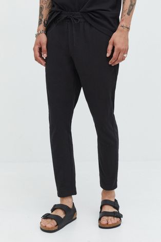 Only & Sons spodnie bawełniane męskie kolor czarny proste