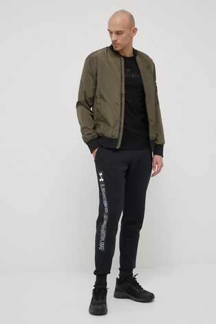 Спортивные штаны Under Armour 1370351 мужские цвет чёрный меланж