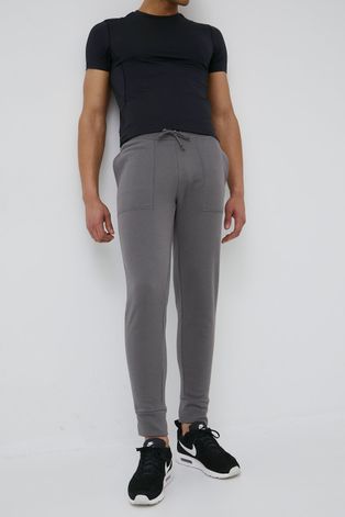 Спортен панталон Outhorn мъжко в сиво с изчистен дизайн