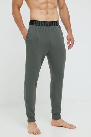 Donji dio trenirke Calvin Klein Underwear za muškarce, boja: siva, glatki materijal