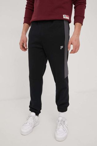 Спортивные штаны Fila мужские цвет чёрный меланж