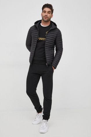 Памучен спортен панталон La Martina мъжко в черно с изчистен дизайн