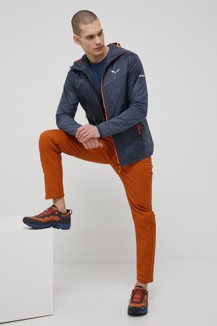 Salewa spodnie outdoorowe Fanes męskie kolor pomarańczowy dopasowane