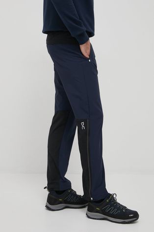 Sportske hlače On-running Track za muškarce, boja: tamno plava, ravni kroj