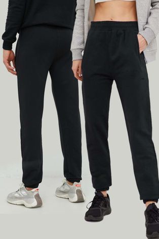 Бавовняні спортивні штани Arkk Copenhagen колір чорний однотонні