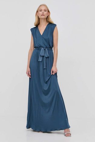 Платье MAX&Co. цвет синий maxi прямая