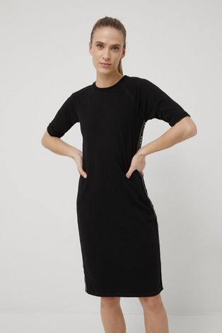 Šaty Dkny čierna farba, mini, priliehavá