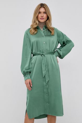 Сукня Samsoe Samsoe колір зелений midi oversize