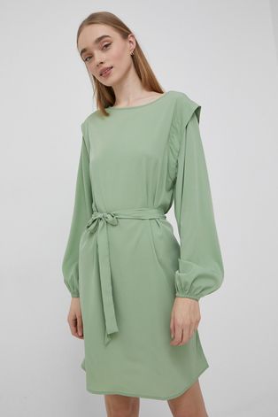 Šaty JDY zelená farba, mini, rovný strih