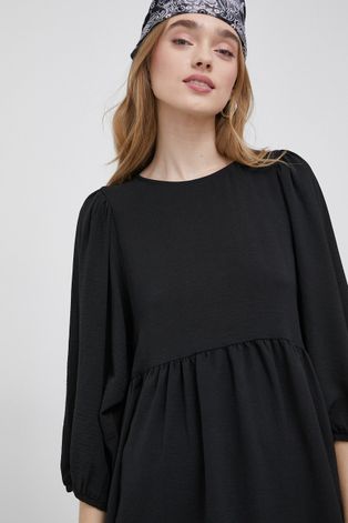 Šaty JDY čierna farba, mini, áčkový strih