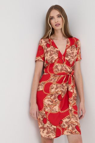 Marciano Guess sukienka kolor czerwony mini rozkloszowana