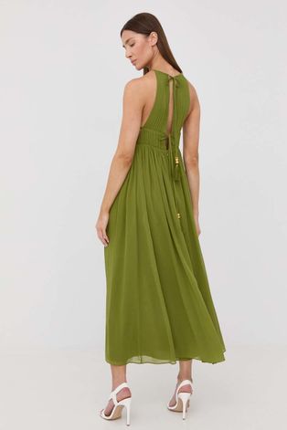 Patrizia Pepe sukienka kolor zielony maxi rozkloszowana