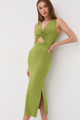 Patrizia Pepe sukienka kolor zielony midi dopasowana