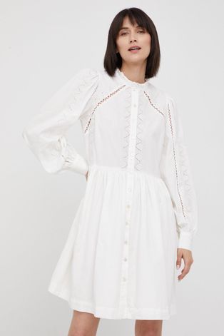 Y.A.S sukienka kolor biały mini rozkloszowana