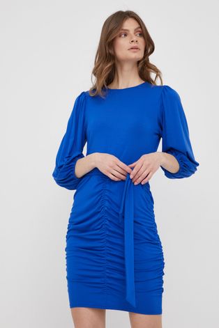 Платье Dkny цвет синий mini облегающая