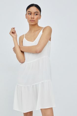 Haljina JDY boja: bijela, mini, širi se prema dolje