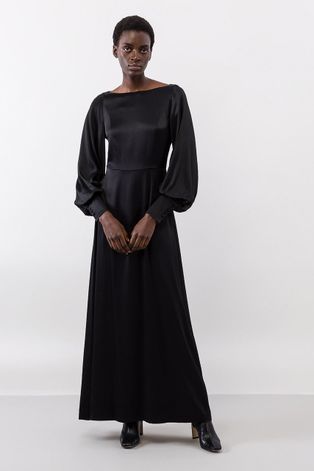 Платье Ivy & Oak цвет чёрный maxi расклешённое