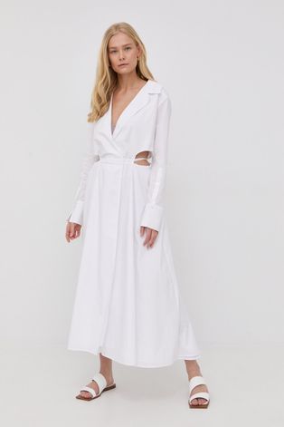 Бавовняна сукня Birgitte Herskind колір білий maxi розкльошена
