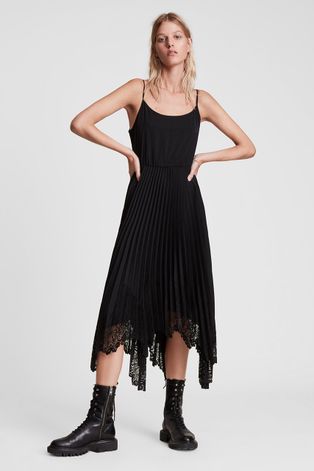 Сукня і светр AllSaints Aspyn колір чорний midi розкльошена
