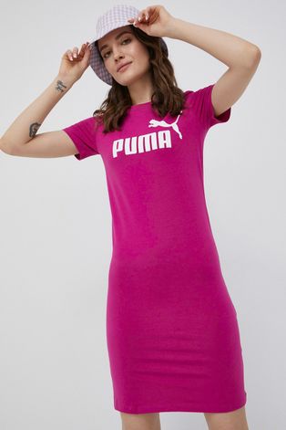 Šaty Puma růžová barva, mini, přiléhavá