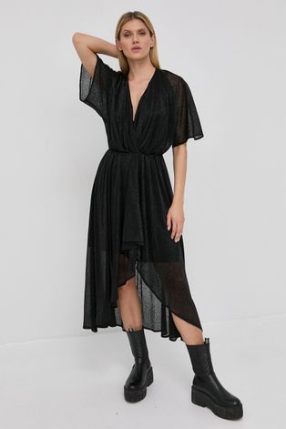 Φόρεμα The Kooples χρώμα: μαύρο