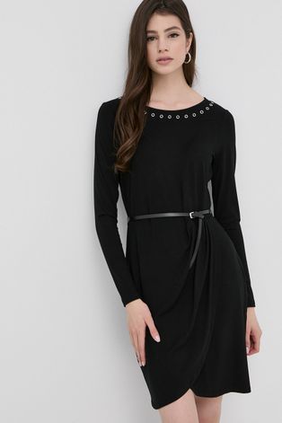 Šaty Liu Jo černá barva, mini, áčková